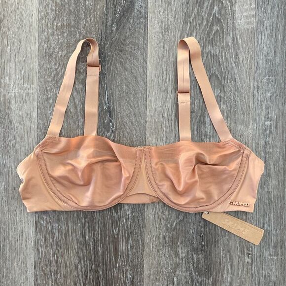 NWT SKIMS Molded Unlined Balconette Bra Ochre - Size: 36A - Picture 1 of 7